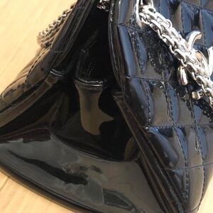 Chanel Black Mademoiselle Chain Shoulder Bag Handbag Quilted From Japan